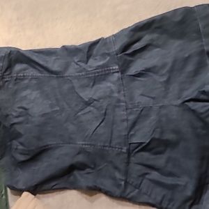 Blue one piece strapless side zip romper